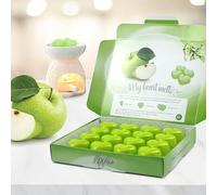 Apple Wax Melts Heart Shaped 16 Pack, Up to 96 Hours Total Fragrance, Green Apple, Pear & Vanilla Cream Scent, Vegan Soy Wax, Heart-Shaped Melt Cubes, Presentation Gift Box by Spotless Leopard