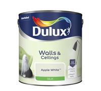Apple White Walls & Ceilings Silk Emulsion Paint 2.5 L - Smooth Washable Silk Finish, Quick Dry, Low-VOC, Easy Application for Interior Walls & Ceilings