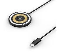 Apple Wireless Charger, Magsafe Charger Magnetic Pad with 5 ft Built-In USB-C Cable Compatible iPhone 15/14/13/12/11/Pro/Pro Max/SE (Black)