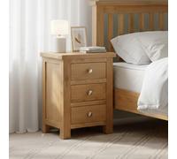 Appleby Bedside Cabinet - 3 Drawer - Oak