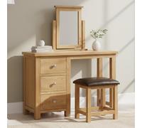 Appleby Dressing Table - 3 Drawer - Single Set - Oak