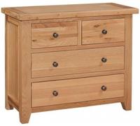 Appleby Oak Chest of Drawer, 2 + 2 Drawers