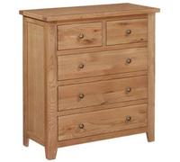 Appleby Petite Oak Chest of Drawer, 2 + 3 Drawers