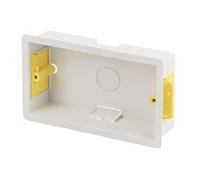 Appleby Plastic Double Dry Lining Plasterboard Wall Box 35mm (Color May Vary)