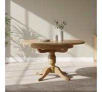 Appleby Round Pedestal Extending Dining Table - 2-4 Seater - 100cm-140cm - Oak