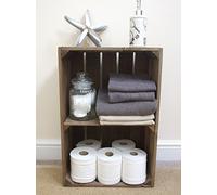 Applecratescouk Wooden APPLE CRATE with SHORT SHELF, Handmade in Dorset