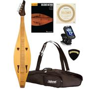 Applecr CD100 Dulcimer 4-String Spruce Teardrop Appalachian Mountain Instrument with Bag, Hal Leonard Book, D'Addario J64 Strings Bundle - Made in Romania ACD100K
