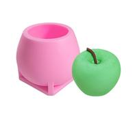 applee Shape Candle Mold Set - 3D Fruit Silicone Casting Form, DIY Candle Soap Cake Making Tool, Decorative Craft Mold Kit | Flexible Nonstick Easy Release Design for Home Party Decor Handmade