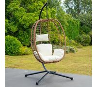Appleford Hanging Swing Single Egg Pod Chair - Cream