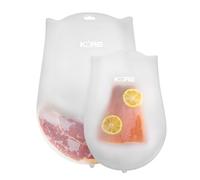 AppleKoreLiving Reusable Sous Vide Bags | X-Large & Large BPA Free Silicone Bags | 60% Larger, Thinner & More Flexible
