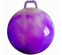 AppleRound Space Hopper Ball with Air Pump: 28in/70cm Diameter for Age 13 and Up, Kangaroo Bouncer, Hippity Hoppity Hop Ball for Teens Youths and Adults, Bouncy Ball with Handle, Cloud Colors (Purple)