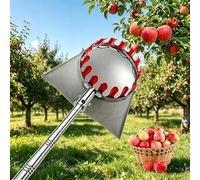 Apples Picker Tools With Basket,Long Reach Fruit Picker,Easy To Assemble,Lightweight,Rust-Resistant,For Peaches Pears Cherry Orange Lemons Mangoes Avocados