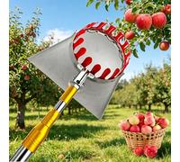 Apples Picker Tools With Basket,Long Reach Fruit Picker,Easy To Assemble,Lightweight,Rust-Resistant,For Peaches Pears Cherry Orange Lemons Mangoes Avocados