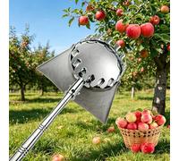 Apples Picker Tools With Basket,Long Reach Fruit Picker,Easy To Assemble,Lightweight,Rust-Resistant,For Peaches Pears Cherry Orange Lemons Mangoes Avocados