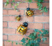 Apples to Pears 3X Metal Decorative Wall Art Garden Ornament Hanging Ladybug And Bumble Bee (Bumble Bees)