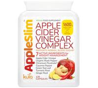 AppleSlim - 1600mg Apple Cider Vinegar Capsules Complex for Weight Management and Digestion - Raw Unfiltered ACV, Green Tea, Ginger, Turmeric and Chromium for Blood Sugar Support - 120 Vegan Tablets