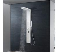 appleton 4 modes shower panel system with shower kit 1300mm height - silver