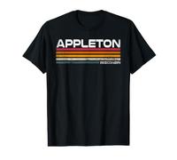 Appleton Wisconsin Retro Stripes Vintage City Design Value Graphic T-Shirt
