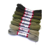 Appletons Crewel Wool MID Olive Green Range 341-348 one 25m Skein of Each of The 8 Colours in The Range