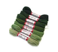 Appletons Crewel Wool SEA Green Range 401-407 so 7 x 27m skeins