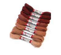 Appletons Crewel Wool Terra Cotta Range 121-128 one Skein of Each so 8 x 25m s