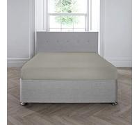 Appletree 200TC 35cm Deep Fitted Sheet, 100% Cotton Silver, Double