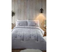 Appletree Light Grey Woodland Trees Duvet Cover Set - Double Size (200 x 200cm) - Super Soft 100% Brushed Cotton - Winter Trees Snow Forest Bedding - Alaska Collection