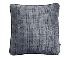 Appletree Alba Charcoal Chenille Cushion - 43 x 43cm - 100% Recycled Polyester - Soft Textured Fabric with Piped Edge - Cushion Cover & Filling Included - Dark Grey for Sofa or Living Room