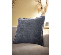 Appletree - Charcoal Chenille Cushion (43 x 43cm) - 100% Recycled Polyester - Filling Included - Charcoal Grey Cushion with Cover Included/Cushion Insert - Cushion in Dark Grey for Sofa/Living Room