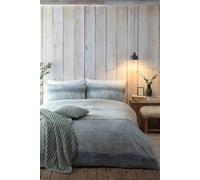 Appletree 'Anson Stripe' 100% Brushed Cotton Duvet Cover Set in Green | Size: Super King Appletree Green Super King