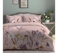 Appletree Arabella Pink Duvet Cover Set Double - Floral Bedding - Cotton - Includes 1 Duvet Cover (200 x 200cm) & 2 Pillowcases - Pink Floral Bedroom Set