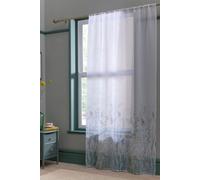 Appletree - Meadow Single Net Curtain for Windows W55 x L48 (140 x 122cm) - Voile Curtain for Bedroom/Living Room - Floral Voile Sheer Curtain - White Floral Sheer Curtain - Flower Voile