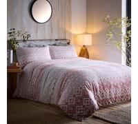Appletree Bergen 100% Brushed Cotton Terracotta Duvet Cover Set