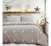 Appletree Boutique Tufted Trees Natural Duvet Cover Set Double - Tufted Bedding - Breathable Cotton - Includes 1 Duvet Cover (200 x 200cm) & 2 Pillowcases - Natural Trees Bedroom Set