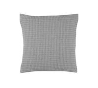 Appletree - Silver Grey Waffle Cushion (43 x 43cm) - 100% Cotton - Filling Included - Woven Cushion in Grey Silver - Silver Textured Cushion - Cushion with Cover Included/Cushion Insert - Home Decor