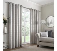 Appletree Cassina Circular Patterned Pair Of Eyelet Curtains