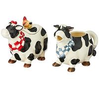 Appletree Design Barn Yard Cow Sugar and Creamer Set, 4-3/8-Inch, 4-1/2-Inch