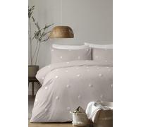 Appletree 'Dot Garden' 100% Cotton Embellished Duvet Cover Set in Off-White | Size: Single Appletree Off-White Single