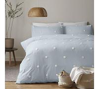 Dot Garden Duvet Cover Duck Egg/White Double