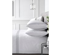 Appletree White Embroidered Duvet Cover - Double Size 200 x 200cm - 100% Cotton - 200 Thread Count - 2 Pillowcases - Hotel-Style Luxury Bedding