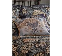 Appletree 'Evelina' Geometric Floral Velvet Filled Cushion in Navy | Size: 43 cm x 43 cm Appletree Navy 43 cm x 43 cm