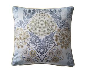 Appletree Evelina Navy Blue Floral Cushion - Reversible - 43 x 43cm - Brushed Cotton with Piped Edge - Cushion Cover & Filling Included - Matching Curtains & Bedding Available