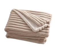 Appletree Natural Faux Fur Throw (180 x 130cm) - Soft Sofa Throw - Blanket - Fur Blanket - Matching Cushion Available