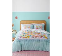 'Festival' 100% Cotton Duvet Cover Set Appletree Duck Egg Blue King