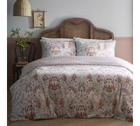 Appletree Floral Damask Duvet Cover Set Super King 260 x 220cm - 100% Cotton Bedding with Elegant Damask Floral Design, Includes 2 Pillowcases