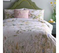 Appletree - Garden Foliage & Birds Duvet Cover - Double Bedding Size (200 x 200cm) - 200 Thread Count - Piped Edge - Soft 100% Cotton - 2 Pillowcases - Floral Duvet Cover in Natural - Flower Bedding