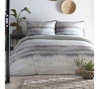 Appletree - Grey Tie Dye Duvet Cover - King Bedding Size (230 x 220cm) - 100% Cotton - Piped Edge - Reversible Designs - 2 Pillowcases - Cloudy Sky Duvet Cover - Sky Ombre Bedding in Blue/Grey