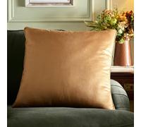 Appletree - Gold Velvet Cushion (55 x 55cm) - Soft Touch Velvet Cushion - Filling Included - Gold Yellow Cushion - Ochre Cushion Insert with Cover Included - Velvet Large Cushion in Gold
