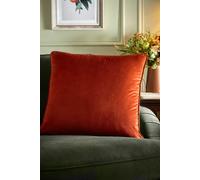 Appletree Velvet Throw Pillow in Spice - 55x55cm Soft Touch Fabric with Insert - Orange Red Decorative Accent - Large Square Pillow with Cover & Filling Included