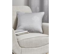 Appletree - Silver Grey Tree Cushion (43 x 43cm) - Piped Edge - Filling Included - Woven Cushion in Grey Silver - Silver Textured Cushion with Floral - Cushion with Cover Included/Cushion Insert